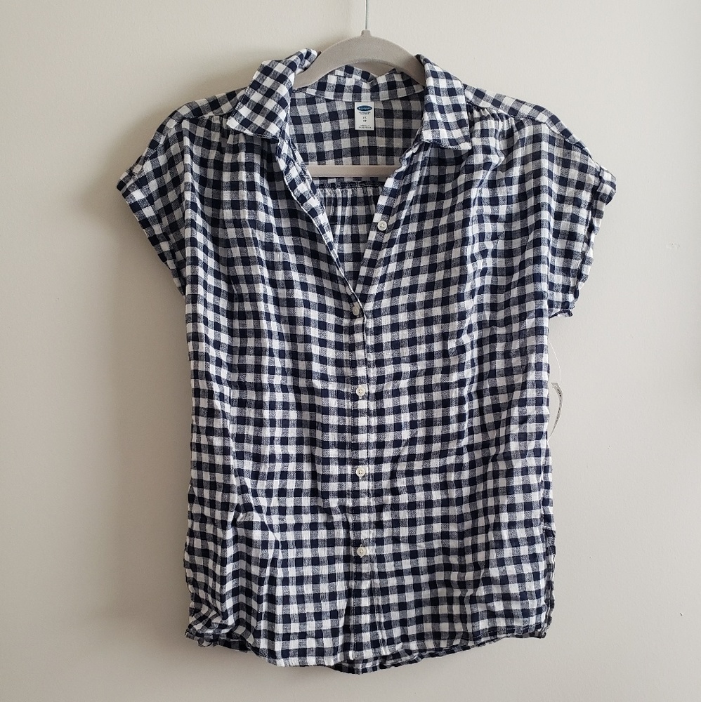 Old navy gingham blouse